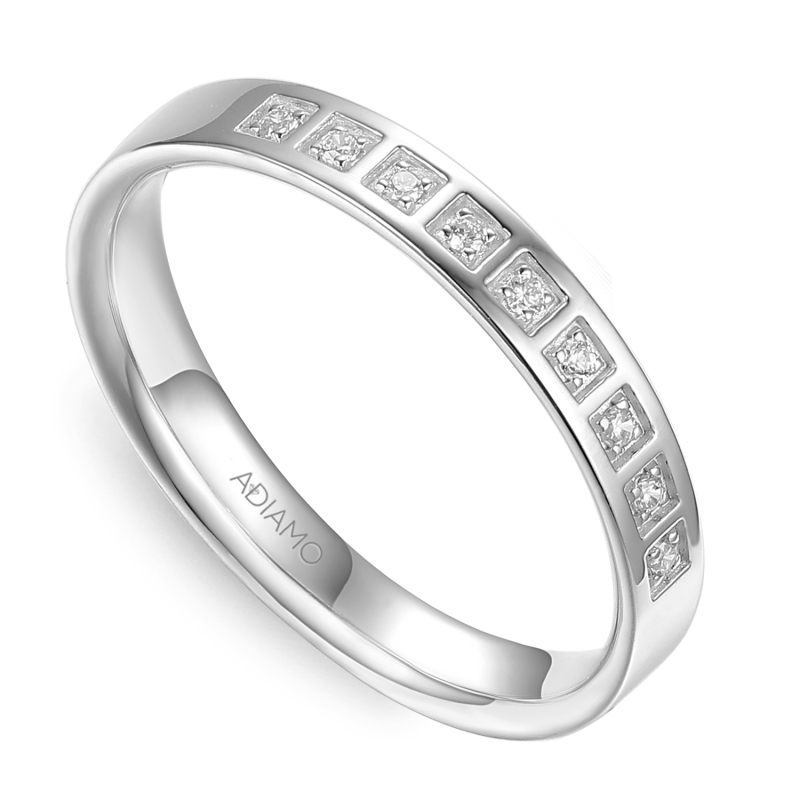 Obrączka z diamentami, 3 mm (O-R99872 W): 8 - zdjęcie: 1