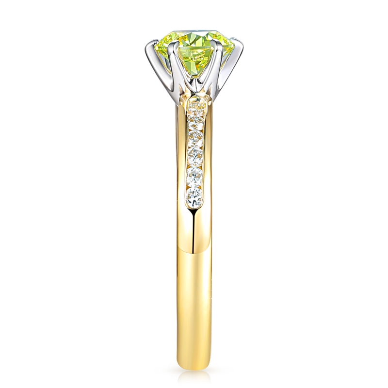 Pierścionek z żółtym diamentem laboratoryjnym (R58831 1,00ct YW LGDY): 10 - zdjęcie: 4