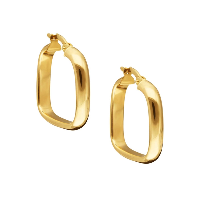 Kolczyki złote kwadraty (EKO1231 Y A) - zdjęcie: 1