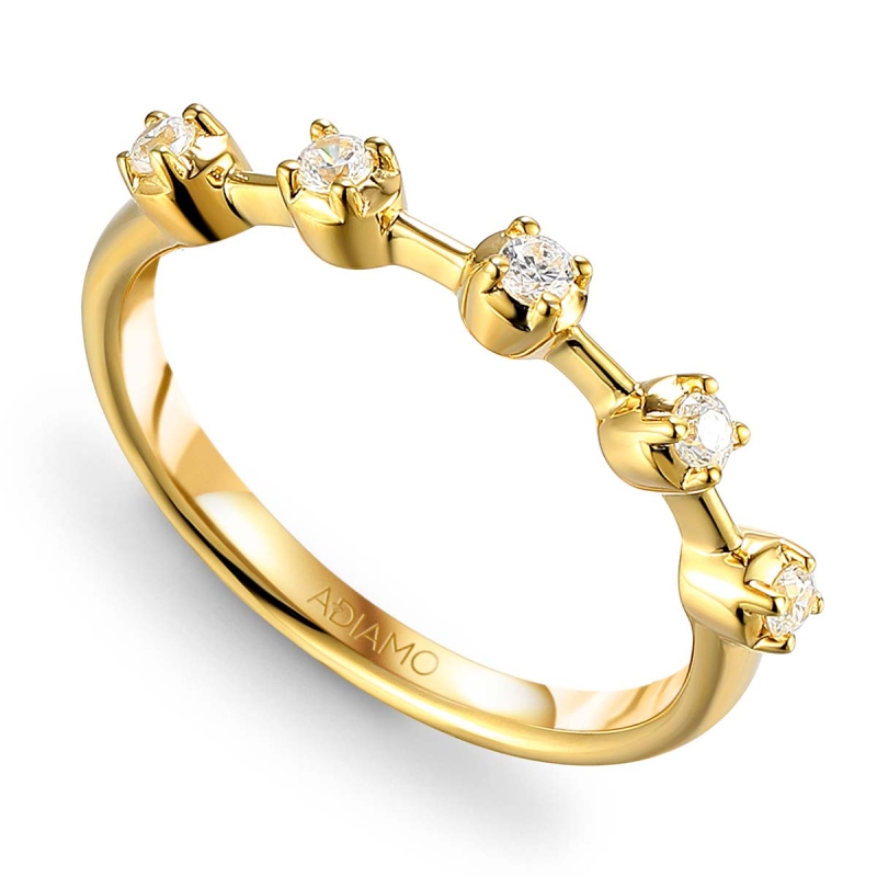 Pierścionek obrączkowy z diamentami, 2,2 mm (O-R83040 Y): 7 - zdjęcie: 1