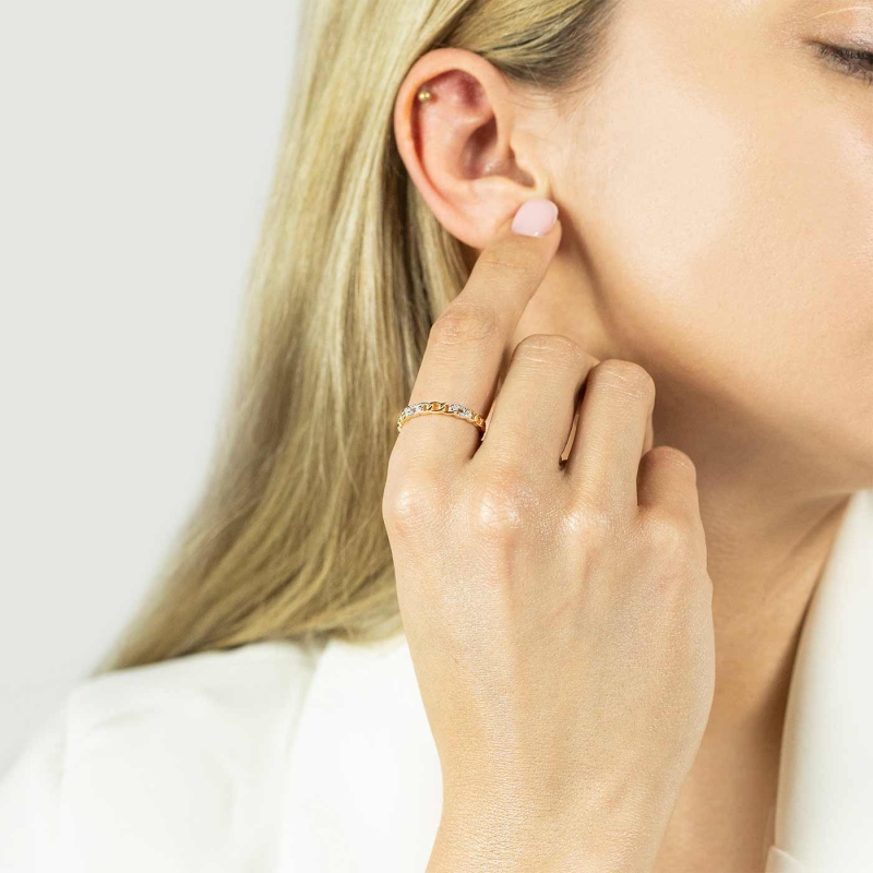 Pierścionek pancerka z diamentami (R83875 Y): 15 - zdjęcie: 2