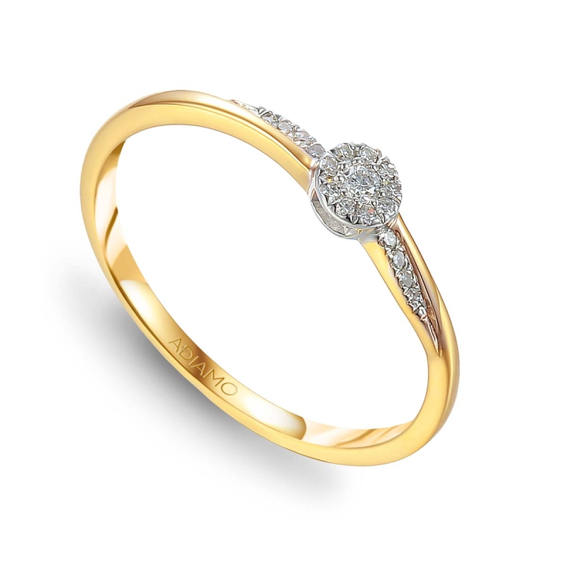 Pierścionek z diamentami (R46679 YW): 9 - zdjęcie: 1