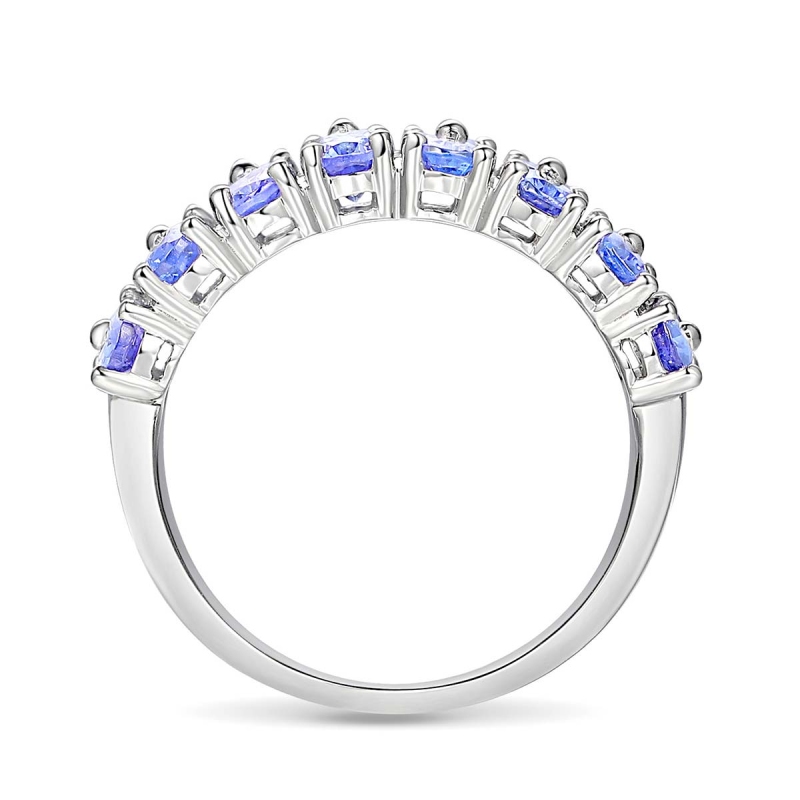 Pierścionek z tanzanitami i diamentami (R84144 W T): 10 - zdjęcie: 4