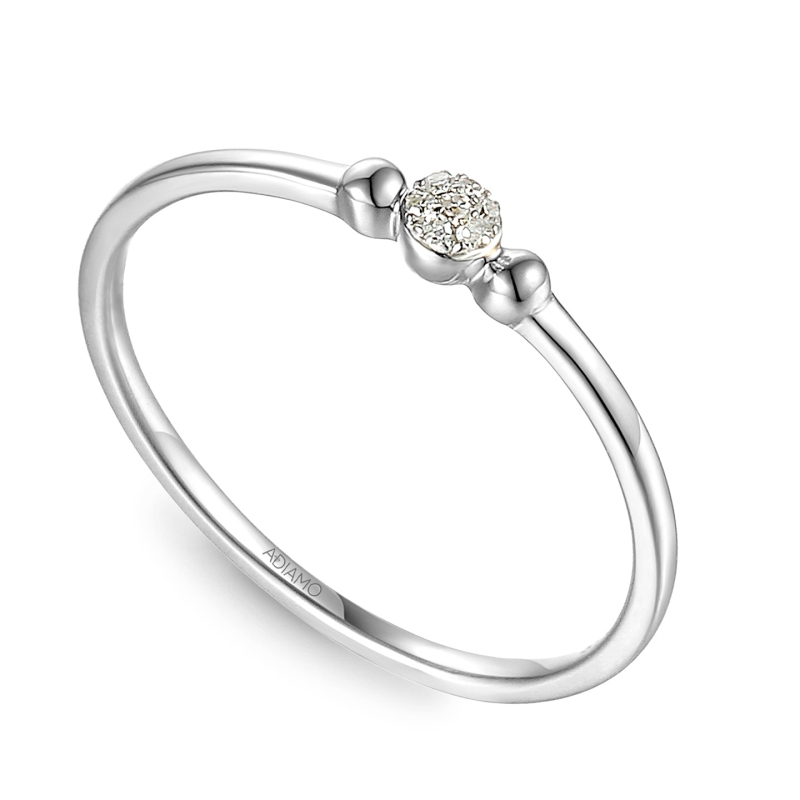 Pierścionek z diamentami (R60118 W): 10 - zdjęcie: 1