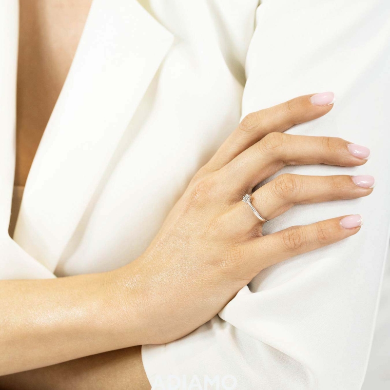 Pierścionek z diamentami (R50337 W 0,09ct): 15 - zdjęcie: 2