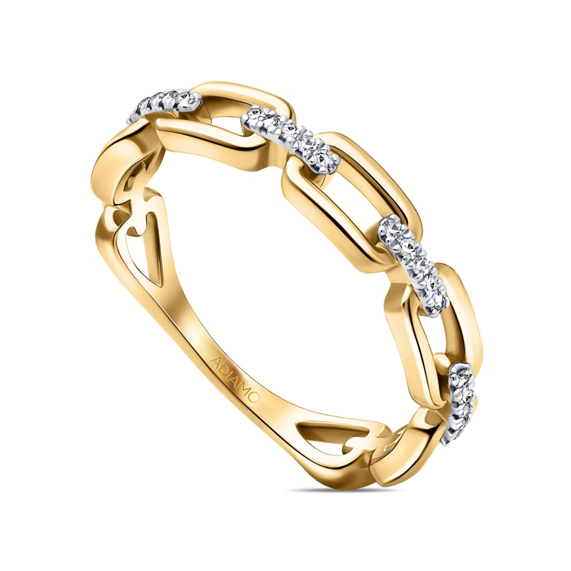 Pierścionek obrączkowy z diamentami (R79466 Y): 7 - zdjęcie: 1