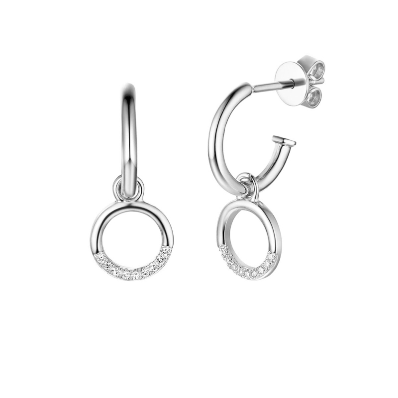 Kolczyki z diamentami (E82552 W S) - zdjęcie: 1