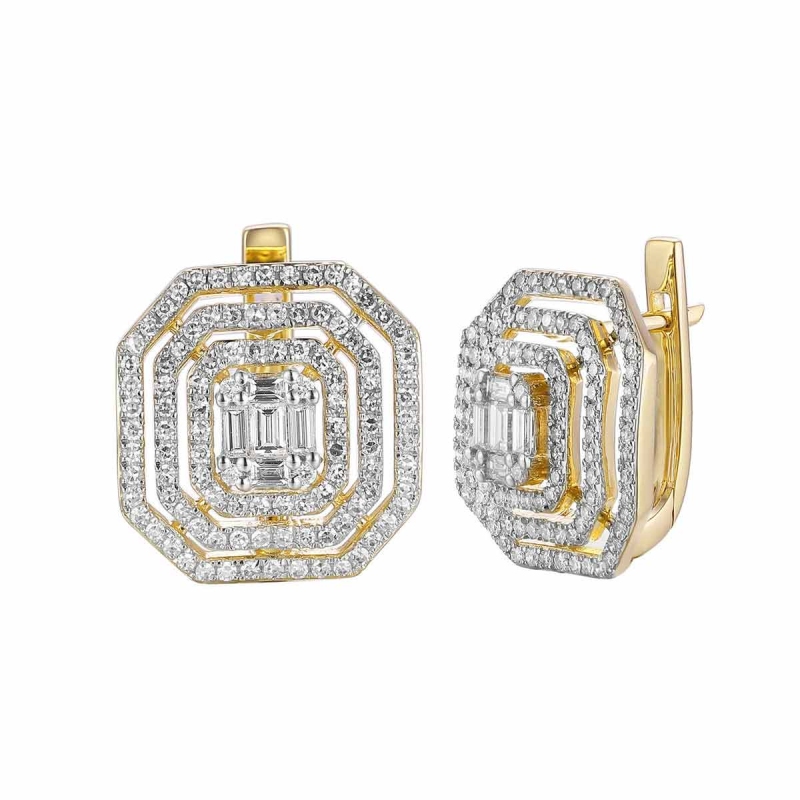 Kolczyki z diamentami (E81598 Y A) - zdjęcie: 1