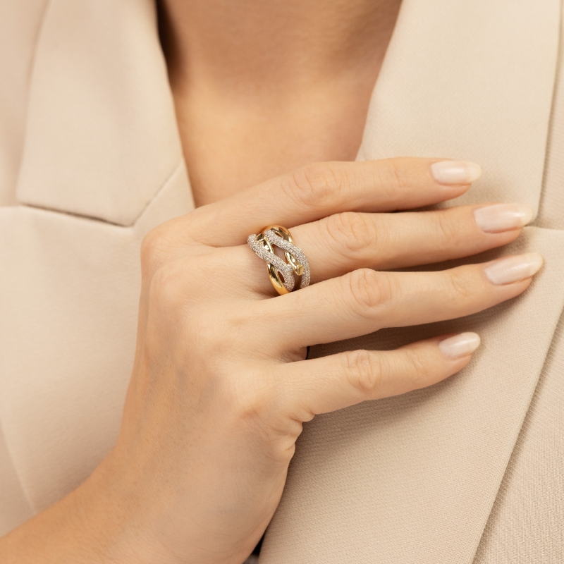 Pierścionek z diamentami (R95432 Y): 10 - zdjęcie: 2