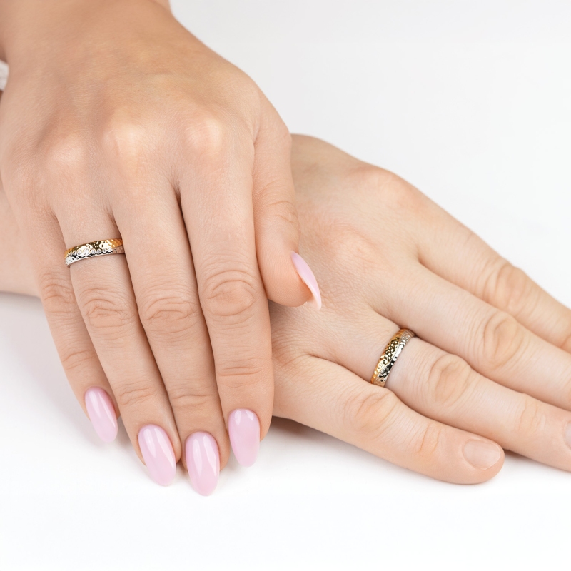 Obrączka z diamentami, 4,5 mm (O-R99894 YW): 8 - zdjęcie: 2