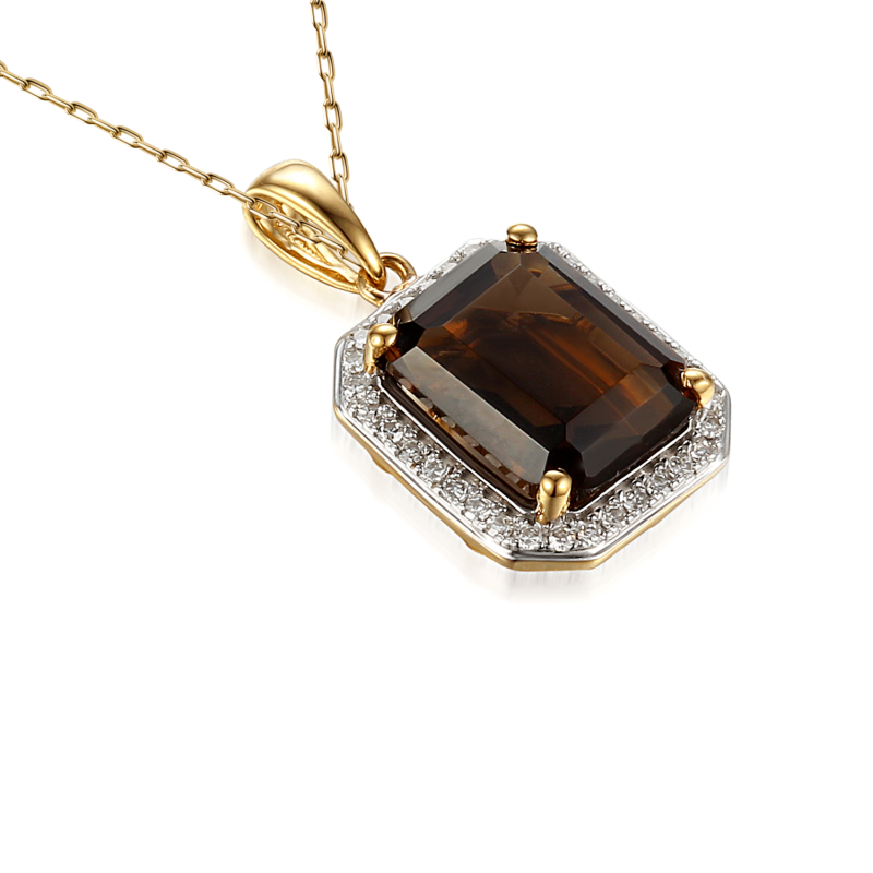 Zawieszka z kwarcem dymnym (P62904 Y SQ D) - zdjęcie: 1