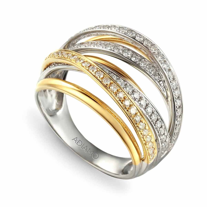 Pierścionek z diamentami (R44955 YW): 7 - zdjęcie: 1