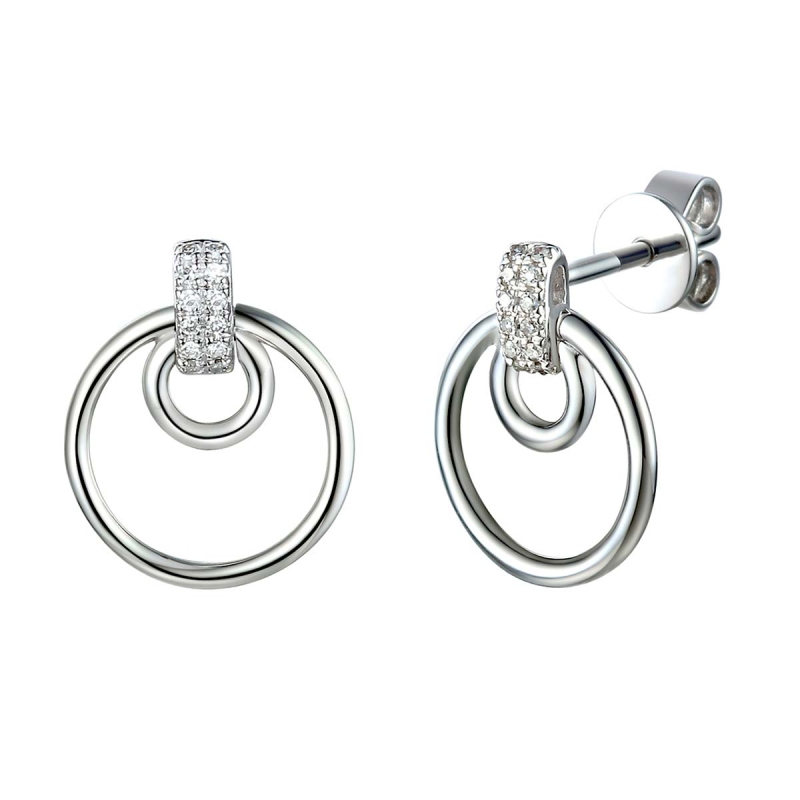 Kolczyki z diamentami (E82543 W S) - zdjęcie: 1