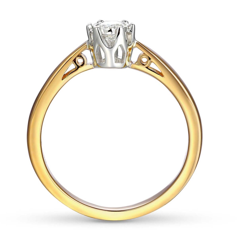 Pierścionek z diamentem (R88312 YW 0,14ct): 10 - zdjęcie: 4