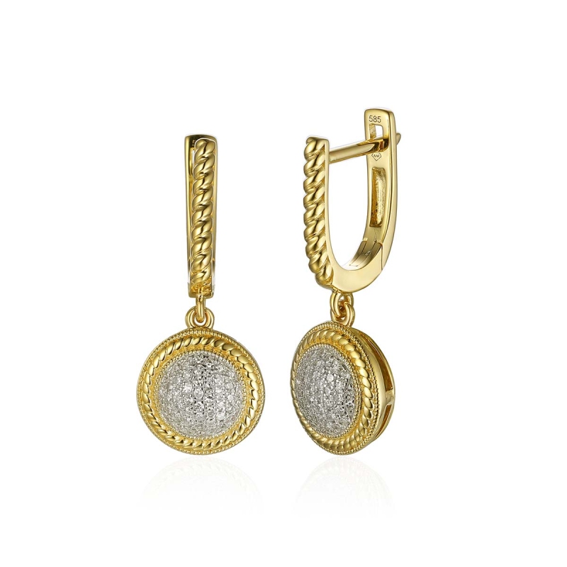 Kolczyki z diamentami (E81521 Y A) - zdjęcie: 1