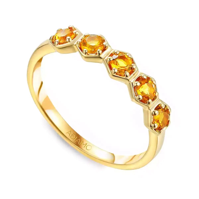 Pierścionek z cytrynami (R84150 Y CT): 17 - zdjęcie: 1