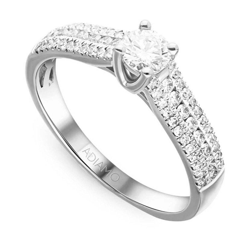 Pierścionek z diamentami (R40639 W): 10 - zdjęcie: 1