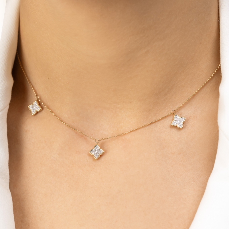 Naszyjnik z diamentami (N12240 Y G) - zdjęcie: 2