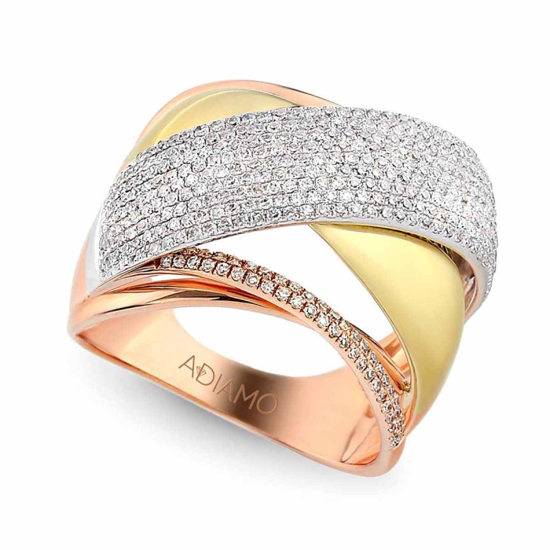 Pierścionek z diamentami (R49020 YWR): 10 - zdjęcie: 1