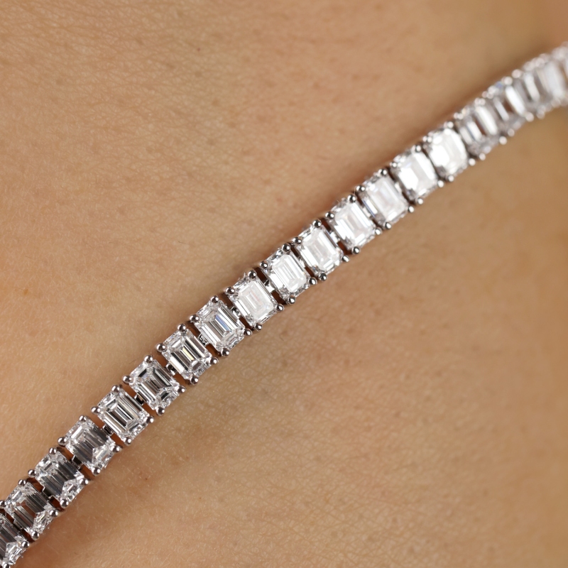 Bransoletka tenisowa z diamentami laboratoryjnymi (B09507 W LGD) - zdjęcie: 3