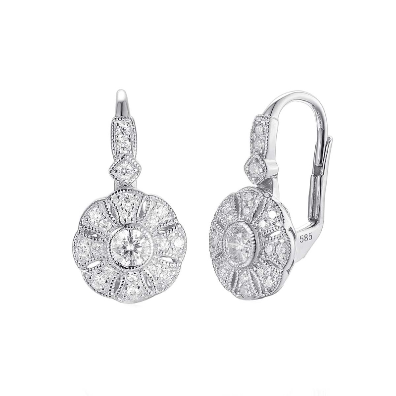Kolczyki z diamentami (E48534 W P) - zdjęcie: 1
