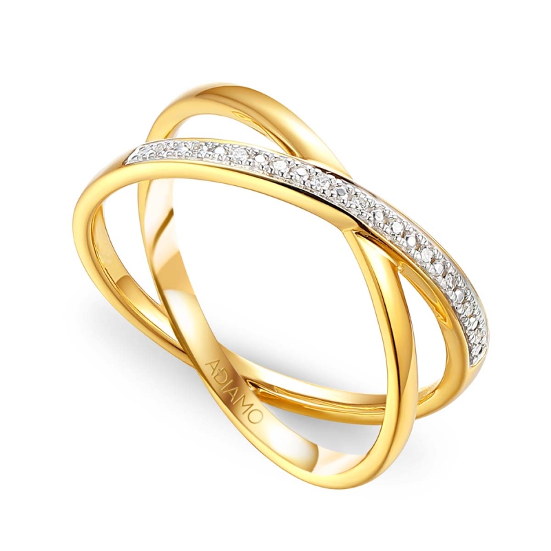 Pierścionek z diamentami (R87515 Y): 14 - zdjęcie: 1