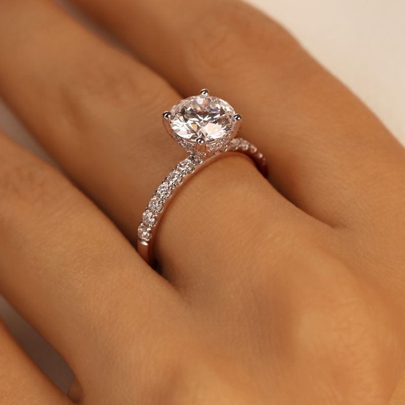 Pierścionek z diamentem laboratoryjnym (R100453 W LGD 2,04ct): 13 - zdjęcie: 5