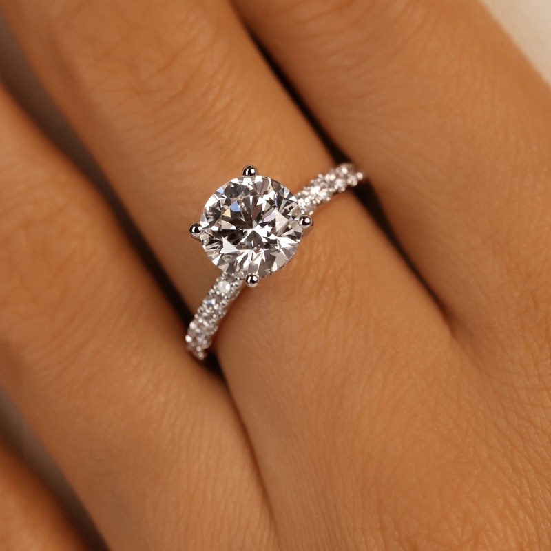 Pierścionek z diamentem laboratoryjnym (R100453 W LGD 2,04ct): 13 - zdjęcie: 6