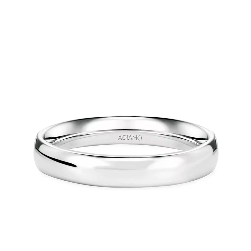 Obrączka ślubna, białe złoto, półokrągła, damska 3,5 mm: 7 - zdjęcie: 1