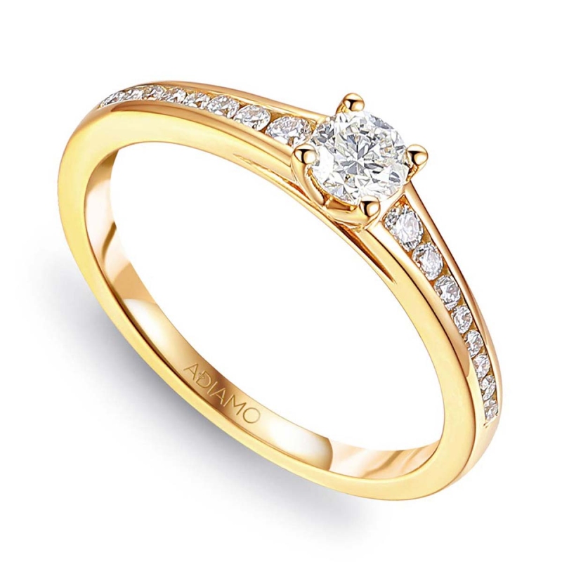 Pierścionek z diamentami (R43410 Y): 9 - zdjęcie: 1