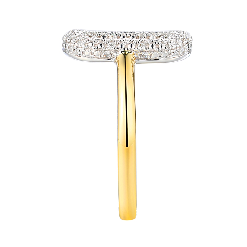 Pierścionek z diamentami (R95044 YW) - zdjęcie: 4