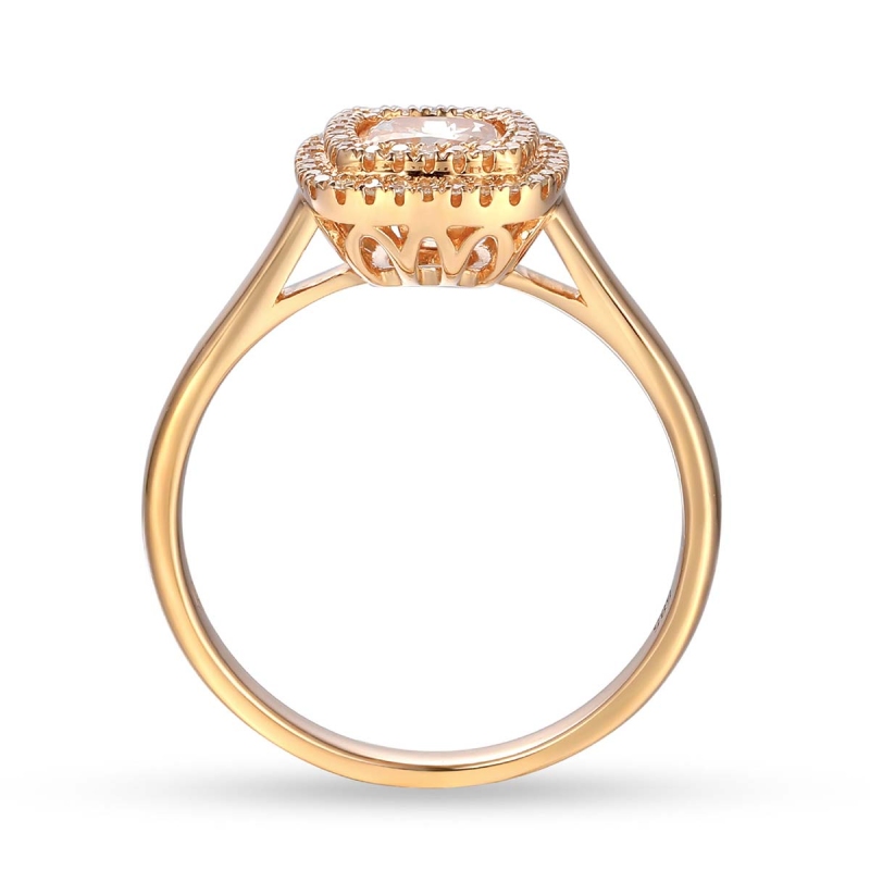 Pierścionek z morganitem i diamentami (R87500 R MR): 8 - zdjęcie: 4