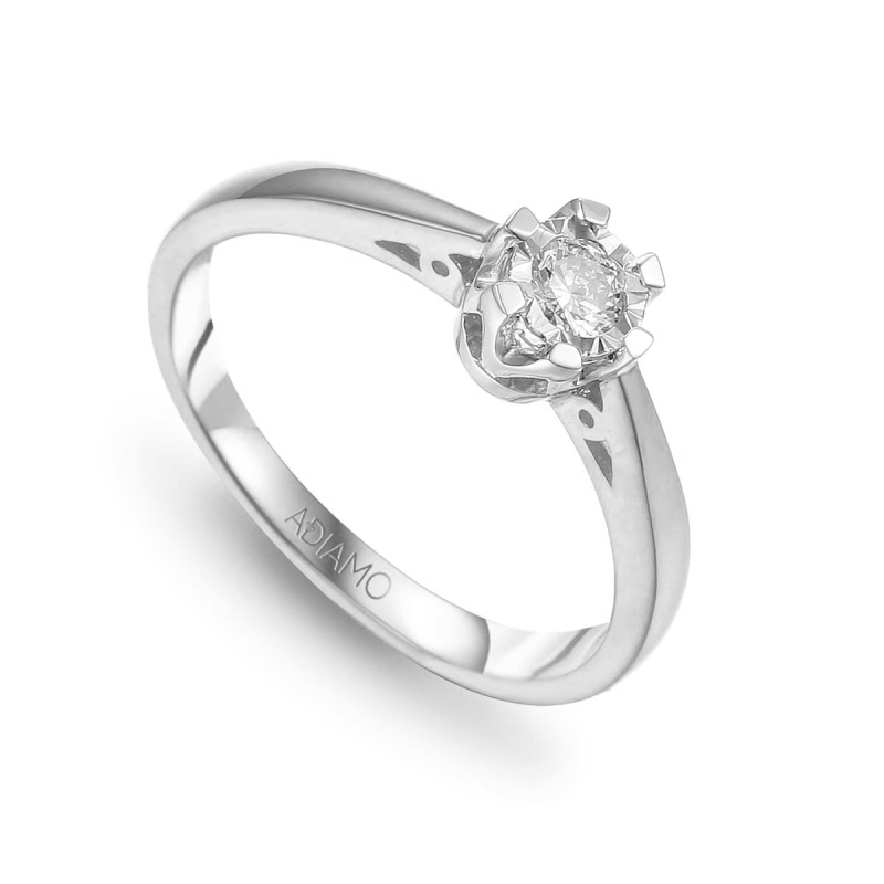 Pierścionek z diamentami (R58899 W 0,14ct): 10 - zdjęcie: 1
