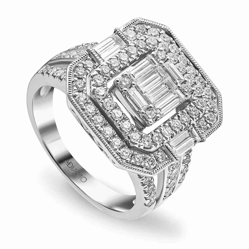 Pierścionek z diamentami (R46487 W Au750): 10 - zdjęcie: 1