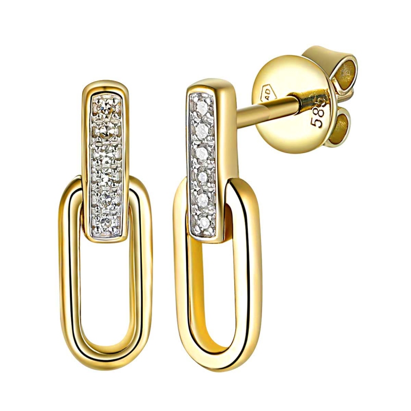 Kolczyki z diamentami (E89522 Y S) - zdjęcie: 1