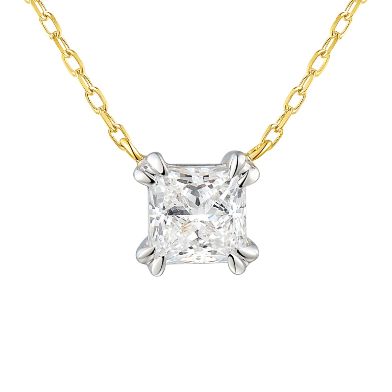 Naszyjnik z diamentem laboratoryjnym (N12457 YW C LGD 0,52ct) - zdjęcie: 1