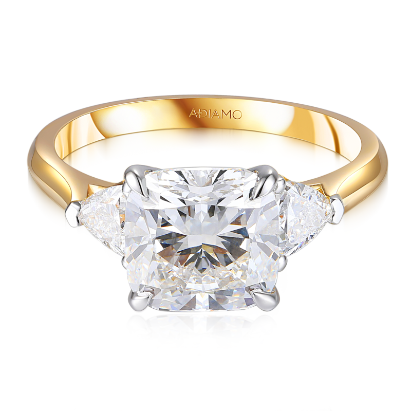 Pierścionek z diamentami laboratoryjnymi (R100737 YW LGD 3,00ct) : 10 - zdjęcie: 3