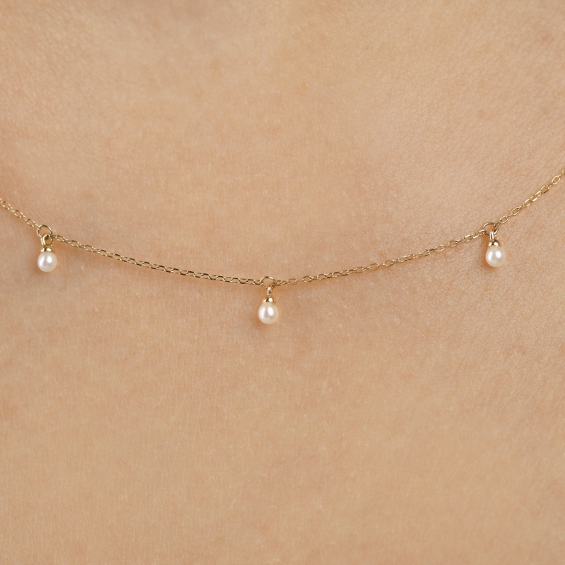 Naszyjnik z perłami (N09732 Y PL) - zdjęcie: 3