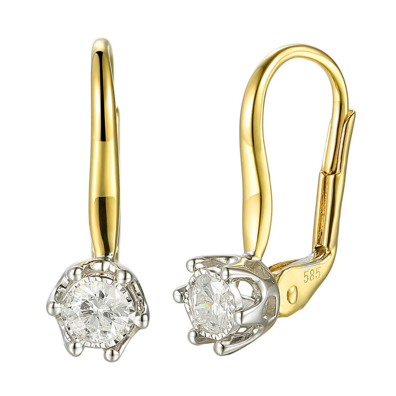 Kolczyki z diamentami (E88312 0,26ct YW P) - zdjęcie: 1