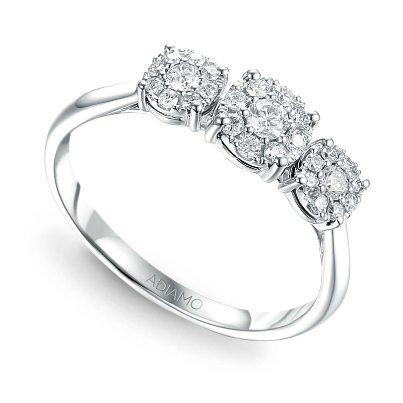 Pierścionek z diamentami (R57285 W): 10 - zdjęcie: 1