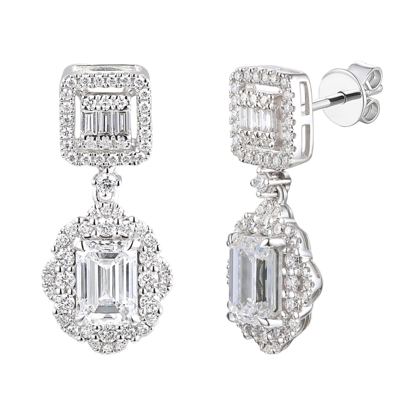 Kolczyki z diamentami laboratoryjnymi (E98879 W S LGD 2,07ct) - zdjęcie: 1