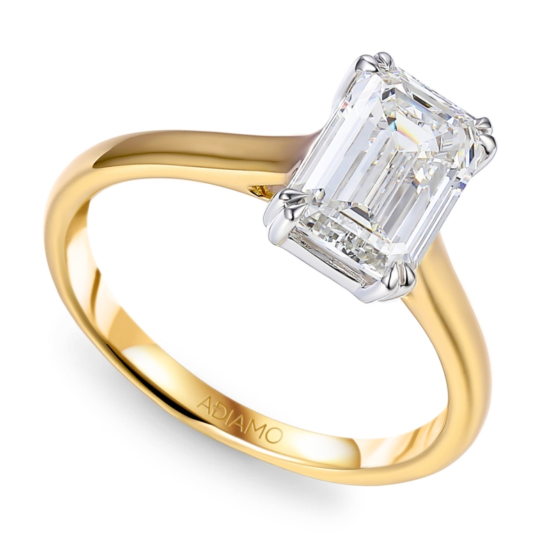 Pierścionek z diamentem laboratoryjnym (R96116 2,02ct YW LGD): 10 - zdjęcie: 1