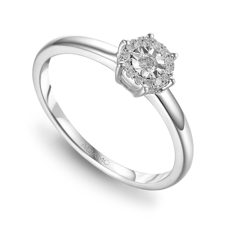 Pierścionek z diamentami (R48553 W): 13 - zdjęcie: 1