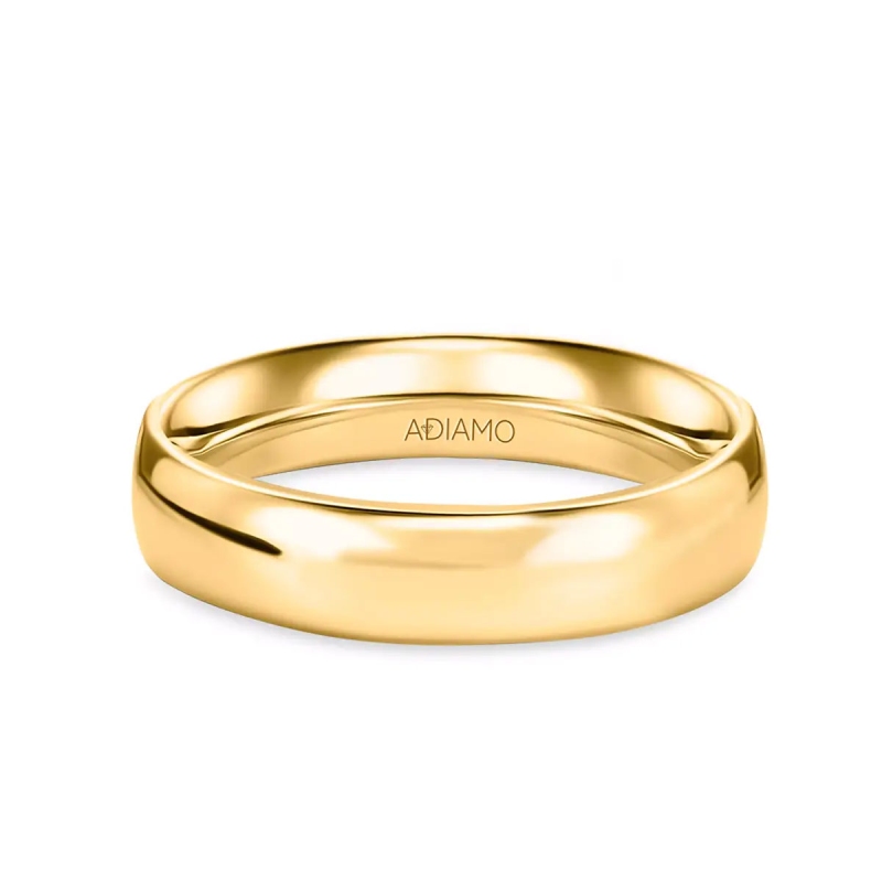 Obrączka ślubna, żółte złoto, półokrągła, damska, 4,5 mm: 7 - zdjęcie: 1