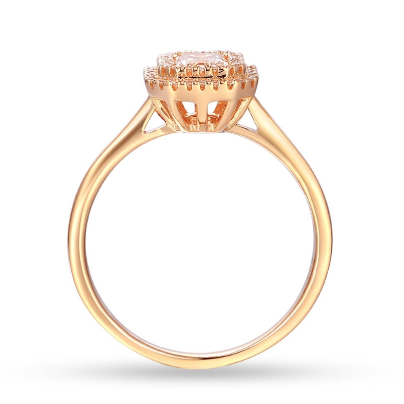 Pierścionek z morganitem i diamentami (R87499 R MR): 7 - zdjęcie: 4