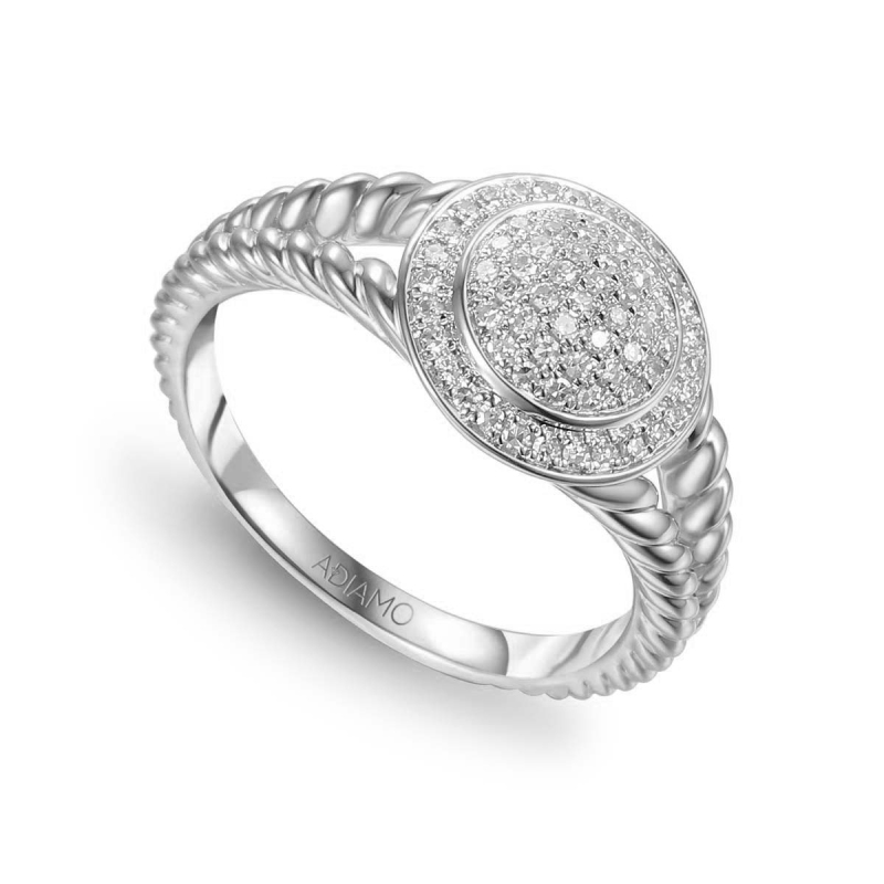 Pierścionek z diamentami (R81515 W): 9 - zdjęcie: 1