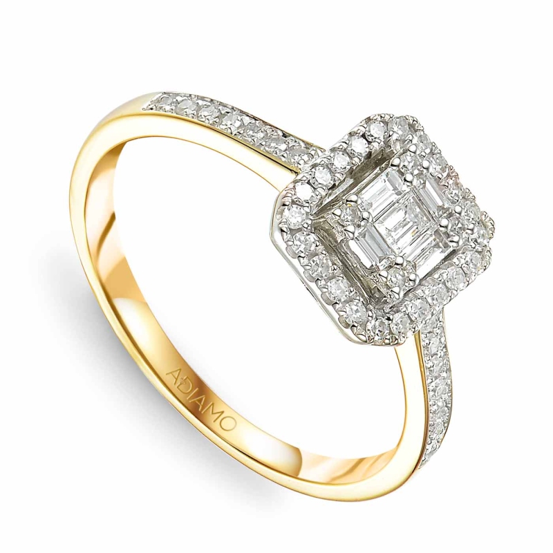 Pierścionek z diamentami (R93397 YW): 7 - zdjęcie: 1