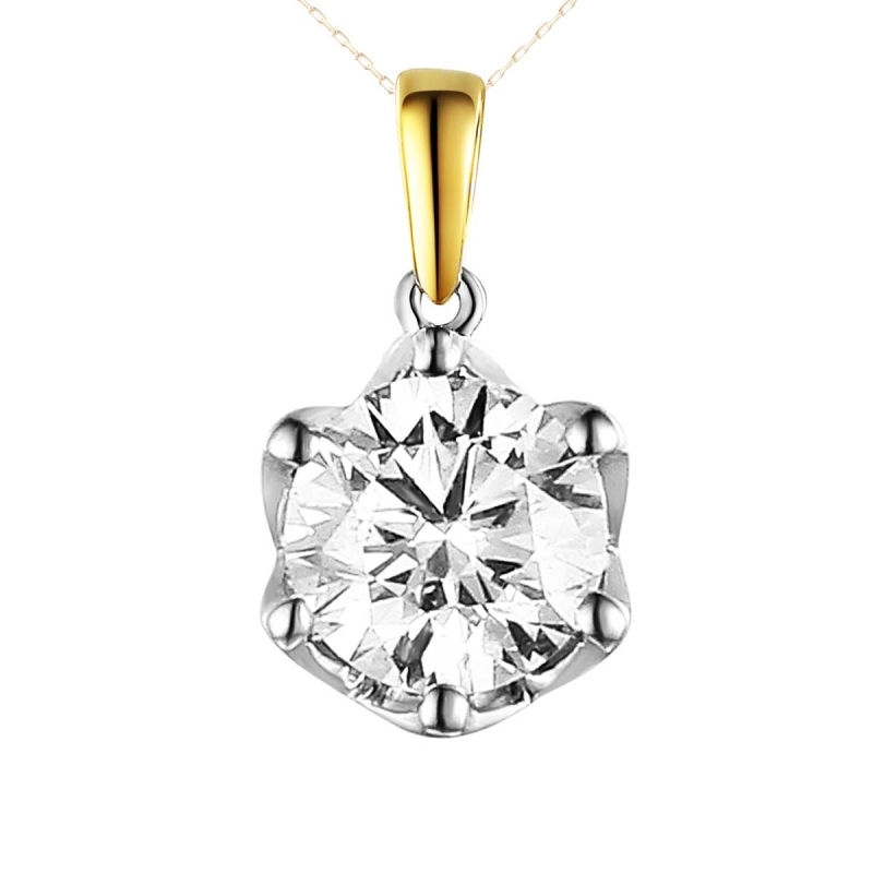 Zawieszka z diamentem (P34280 YW 1,00ct) - zdjęcie: 1