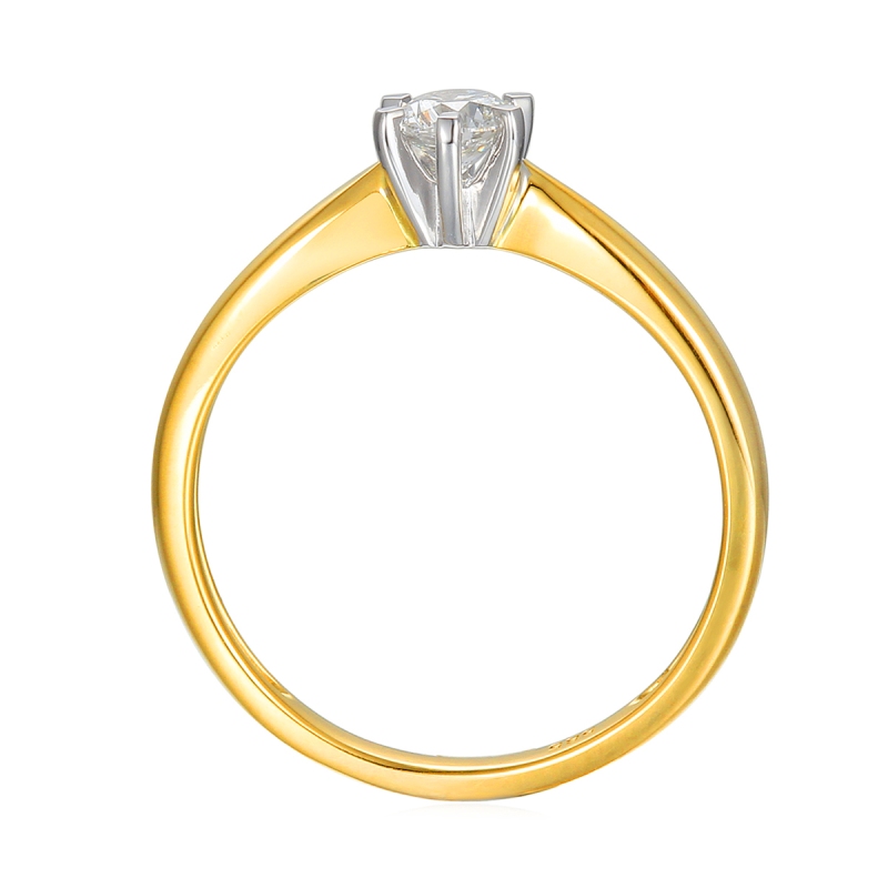 Pierścionek z diamentem dwukolorowe złoto pr.585 R34130 0,25ct: 11 - zdjęcie: 4