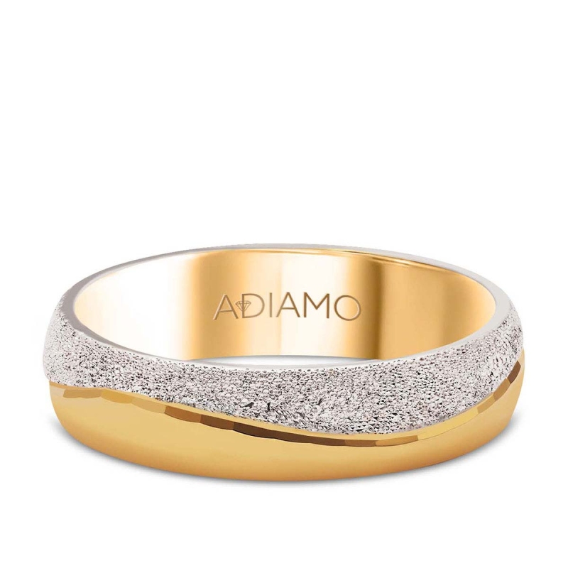 Obrączka ślubna męska dwukolorowa 5 mm (O-AD11 YW M): 17 - zdjęcie: 1